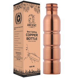 Traveller's Pure Copper Water Bottle for Ayurvedic Health Benefits | Joint Free, Leak Proof by HealthGoodsEU