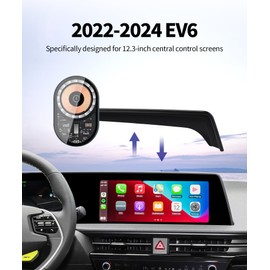 Masergogo Wireless Charging car Phone Holder for Kia EV6 2022-2024 Accessories 12.3 inch Screen Fixed Clip,360° Rotation car Phone Mount Compatible with MagSafe