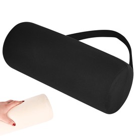 Trendecor Lumbar Roll Lumbar Support Cushion 11 Inch Adjustable Round Lumbar Pillow with Removable Washable Cotton Cover Lumbar Support Pillow for Office Chair Car Couch Black