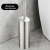 FALANGSHI FR07 Stainless Steel Toilet Brush and Holder Set, Brushed