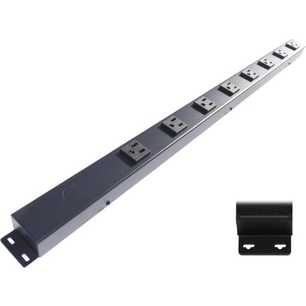 30” Hardwired Power Strip (NO Power Cord), 8 Vertical Outlets