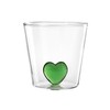 H&h Set of 6 Bicchieri Borosilicato Cuore Assortiti CC 300