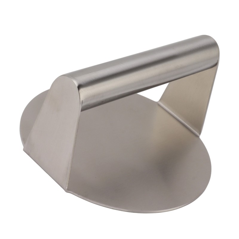 Stainless Steel Burger Press Professional Manual Adjustable Prevents Stick Grill