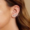 3Pairs CZ Stud Flat Screw Back Earring Studs for Women,