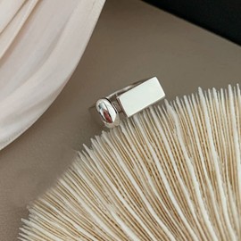 WPPHXY Adjustable 925 Sterling Silver Rings Handmade Statement Open Rings for Women Men Color 2