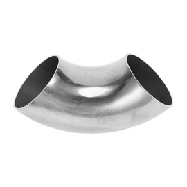 Motoforti 2" Inch OD 90 Degree Mandrel Bend Elbow Car Modified Exhaust Pipe Tubing 1.5mm/16GA Thickness 304 Stainless Steel Bend Tube Stair Handrail Piping 51x135x1.5mm