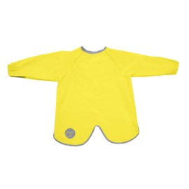 b.box Waterproof Large Smock Bib with Long Sleeve and Machine Washable (Lemon Sherbet)