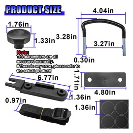 GAOLAOSY 4PCS Roof Box U-Bolt Clamps, Universal Car Roof Rack Mounting Brackets with 8 Lock Nuts & 2 Straps, Car Rooftop Cargo Carrier Rack Bolts Mounting Fitting Kit