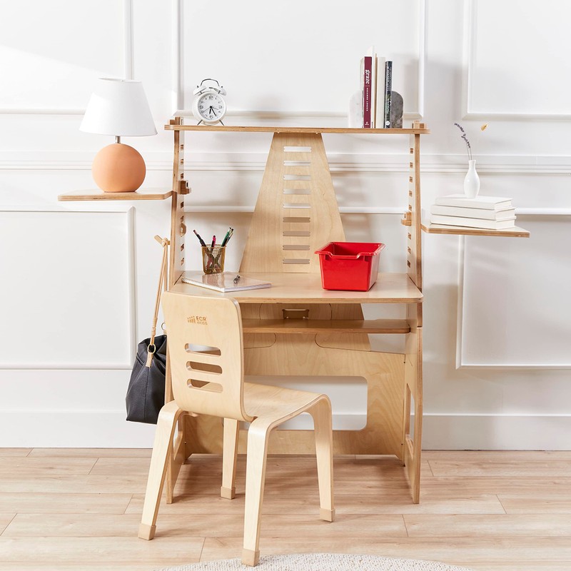 ECR4Kids Scoop Front Storage Bin, Multipurpose Organization, Red, 20-Piece