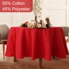 Red Round Tablecloth 70" (Seat 4-6), Reusable Table Cloth for
