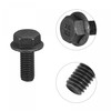 sourcing map M8-1.25x20mm Hex Serrated Flange Bolts 10.9 Grade Carbon