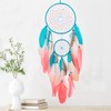 Small Dream Catcher with Pink Feathers and Blue Feathers