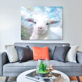 CAYUDEN Paint by Numbers Adults, 40 x 50 cm, Acrylic Paints, Sheep Painting by Numbers for Adults, Beginners, Children, Animal Painting Set with 3 Brushes, Watercolour Paints, Children, DIY Animal