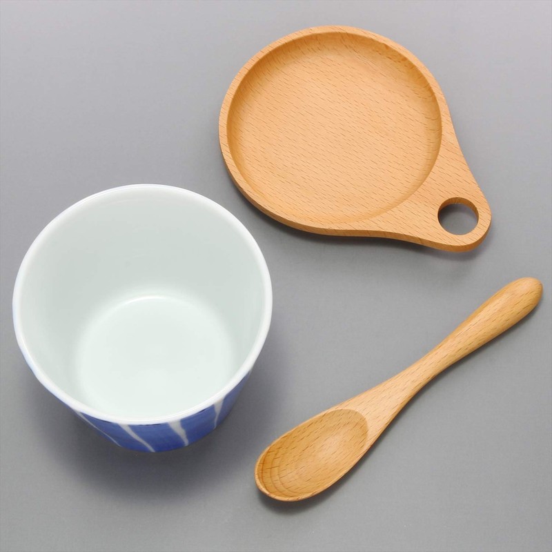Hasami Ware 112201C200 Youyoo Cup Cup, Striped, Blue