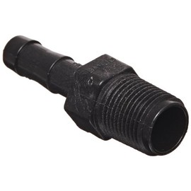 Banjo HB038 Polypropylene Hose Fitting, Adapter, 3/8" NPT Male x 3/8" Barbed
