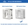 HOMOTEK Passage Sliding Door Pull Satin Nickel Without Switch Plate