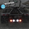 Partsam 4Pcs 4" Inch Round Led Stop Turn Tail Back-up