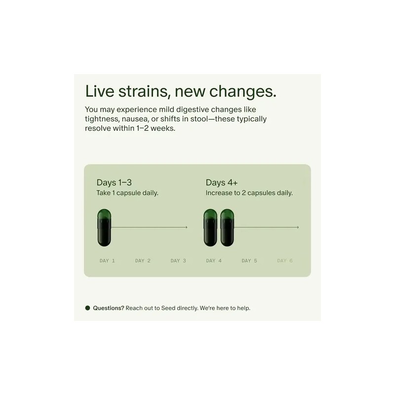 Probiótico SEED DS-01 Daily Synbiotic con Prebióticos para 30 Días