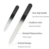 Professional Glass Nail File Set, 3-Piece Crystal Files with Case,