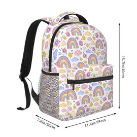 VTHXLOI Boho Rainbow Backpack for Girls School Backpack Laptop Backpack Travel Hiking Camping Work Computer Back Packs School Gifts