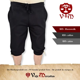 Vehi Mercatus Knickerbocker Karimir Cotton Black or Brown LARP, Reenactment, Medieval, Everyday (Black, M)