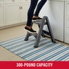 Rubbermaid Two-Step Folding Foot Stool 14-Inch High Gray 300-Pound Capacity