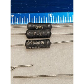 OMI (8) New! OMI T-3 Power Resistor 33 Ohm, 3 Watt 3%