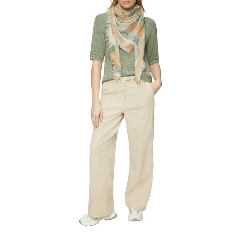 s.Oliver Jacquard-Schal mit abstraktem Paisleymuster olivgrün ONESIZE