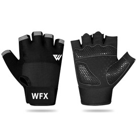 WFX Fitness Gloves Weight Lifting Gloves Workout Non-Slip Padded Palm Grip Breathable Bodybuilding Gloves Running Training Exercise for Men and Women