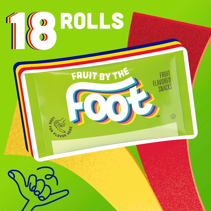 Fruit By The Foot Splitz Fruit Flavored Snacks, Watermelon and