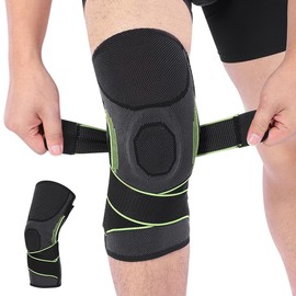 Rodillera Ortopedica, Rodilleras Deportivas con Almohadilla de Gel, Protectores de Rodillas Ajustables con Correas Dobles Bidireccionales, Ideal para Protección, Alivio y Deportes (XL)