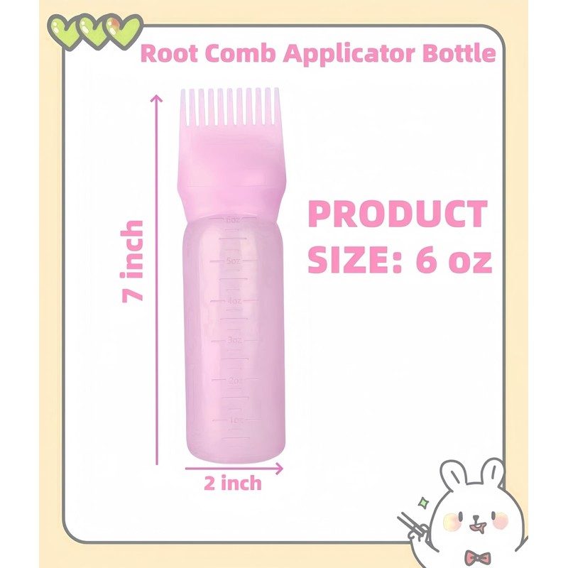 FXSPLCZ Root Comb Applicator Bottle Oil Applicator for Hair Dye