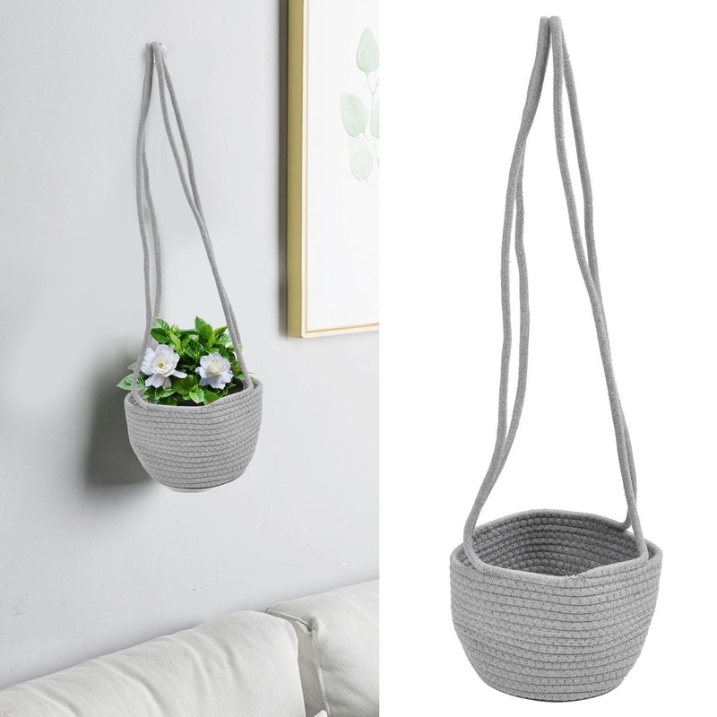 Hanging Basket Cotton Jute Rope Durable Hanging Planter Plant Holder