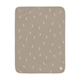 LÄSSIG Mull Baby Blanket Crawling Blanket GOTS Certified/Muslin Blanket 75 x 100 cm Speckles Olive