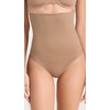 Yummie womens Seamless Solutions High Waist Shaping Thong Panties, Almond,