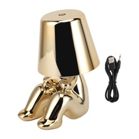 Cordless Table Lamp 3 Colors Stepless Dimming LED Table Lamp Rechargeable Touch Lamp Bedside Nightstand Lamp Gold I