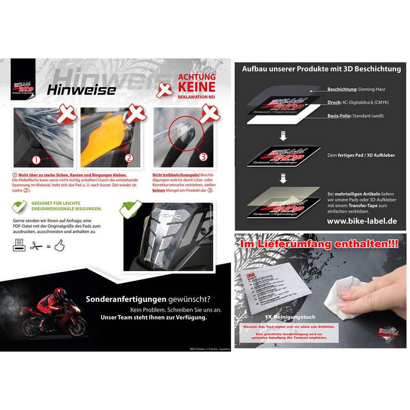 Fuel cap 3D Pad Ghost Green Skull/Flames Green – 600012