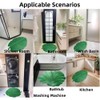 Uang Ku Bathroom Mat Leaf Shaped Water Absorbing Non-Slip Washable