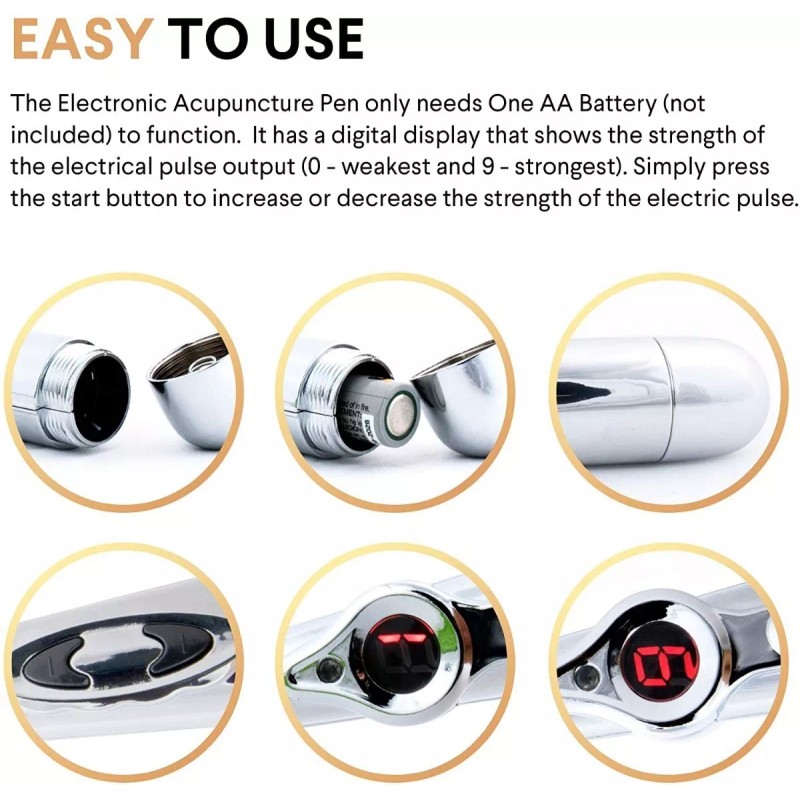 AOC Beauty Pluma Acupuntura Electrónica Masaje Pulso Meridian Energy Color
