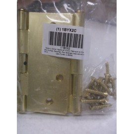 Unbranded/Generic 2pk 4 in x 4 in Butt Hinge with Dull Brass Finish  (B8)