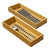 guiogc Silverware Drawer Organizer, Silverware Utensil Tray Holder, Wood Storage