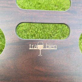 Rain NEW Wooden Wine Glass Serving Tray Waiters Waitresses 15” diameter