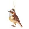 Abbott Collection Brown Sparrow Ornament, Glass (3" L)
