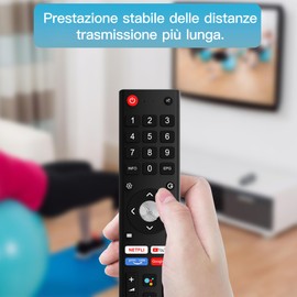 GCBLTV02ADBBT Remote Control for SABA Changhong ChiQ Smart TV No Configuration Required