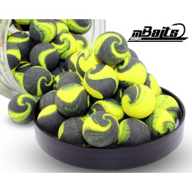 Angel-Berger Magic Baits Twisted Fluo Pop Ups Boilies Premium Range Carp Bait (15 mm, Yellow-Black)