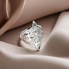 YILUOCD Witches Knot Ring for Women Stainless Steel Witchcraft Celtic