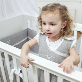 Nordic Coast Four Season Baby Sleeping Bag with Embroidery For Boys and Girls, 60 cm, Grey