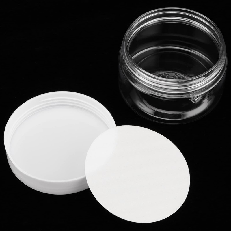 JOIKIT 24 Pack 100ml Clear Plastic Jars with Lids, Wide