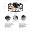 KDG 15.8″ Retro Low Profile LED Ceiling Fans with Light,
