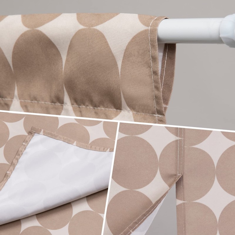 Astro Noren Beige Circle Pattern Approx. Width 33.5 x Length